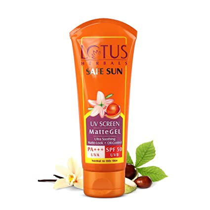 Lotus Herbals Safe Sun UV Screen Matte Gel SPF 50, 100g by Lotus Herbals