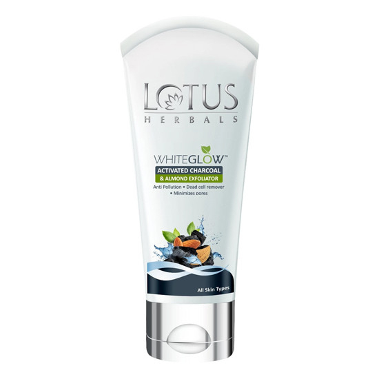Lotus Herbals WhiteGlow Activated Charcoal & Almond Exfoliator Scrub 100 g