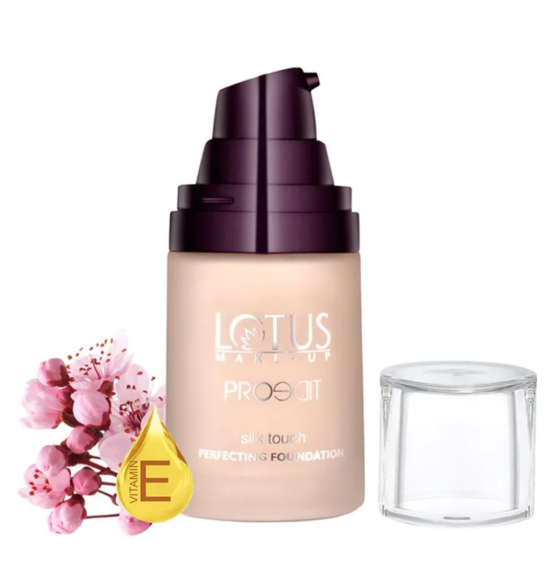 Lotus Makeup Eco stay Pro edit Silk Touch Perfecting Foundation SF01 Porcelain, 30 ml
