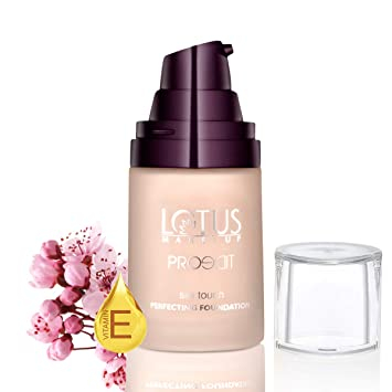Lotus Makeup Eco stay Pro edit Silk Touch Perfecting Foundation SF02 Cashew, 30 ml