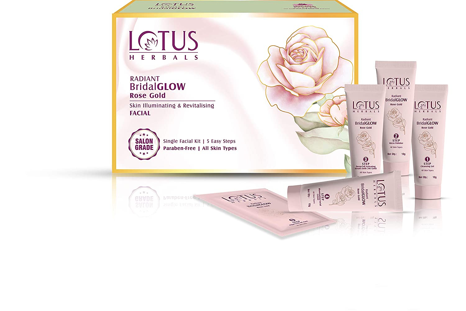 Lotus Herbals Radiant Bridal Glow Rose Gold Facial Kit