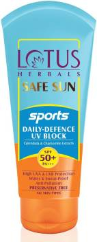 Lotus Herbals Safe Sun Sports Pro-Defence SPF50 - 80GM
