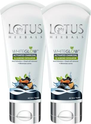 Lotus Herbals WhiteGlow Activated Charcoal Brightening Facewash, Anti Pollution Oil Control, 100g