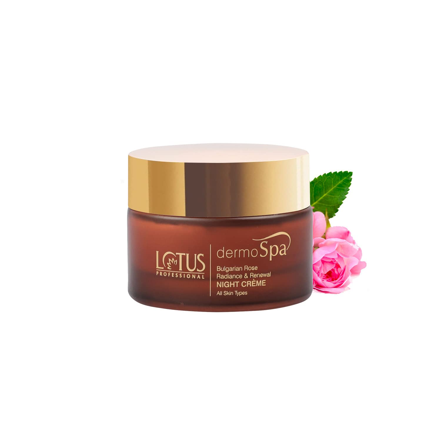 Lotus Dermo Spa Bulgarian Rose Radiance and Renewal Night Creme, Natural, 50 g