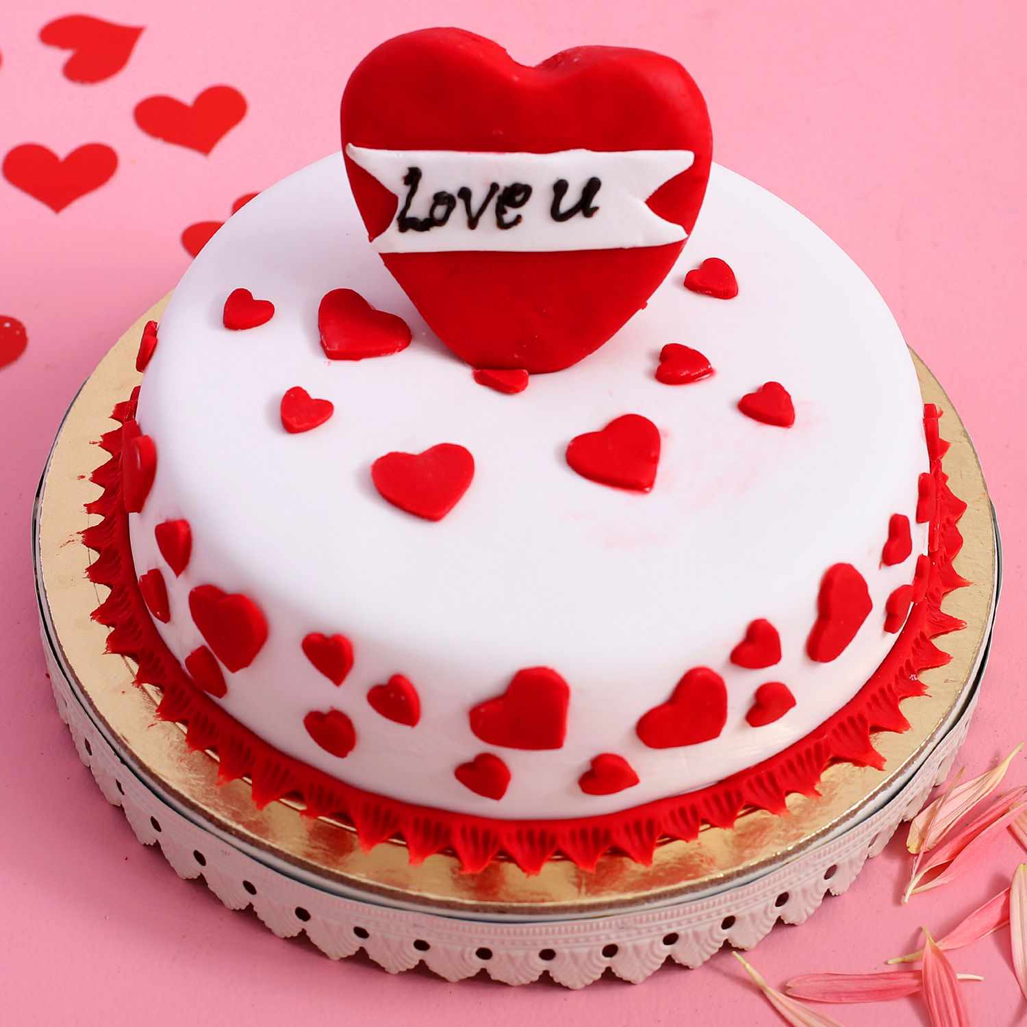 Love U Hearts Designer Cake 2 Pound
