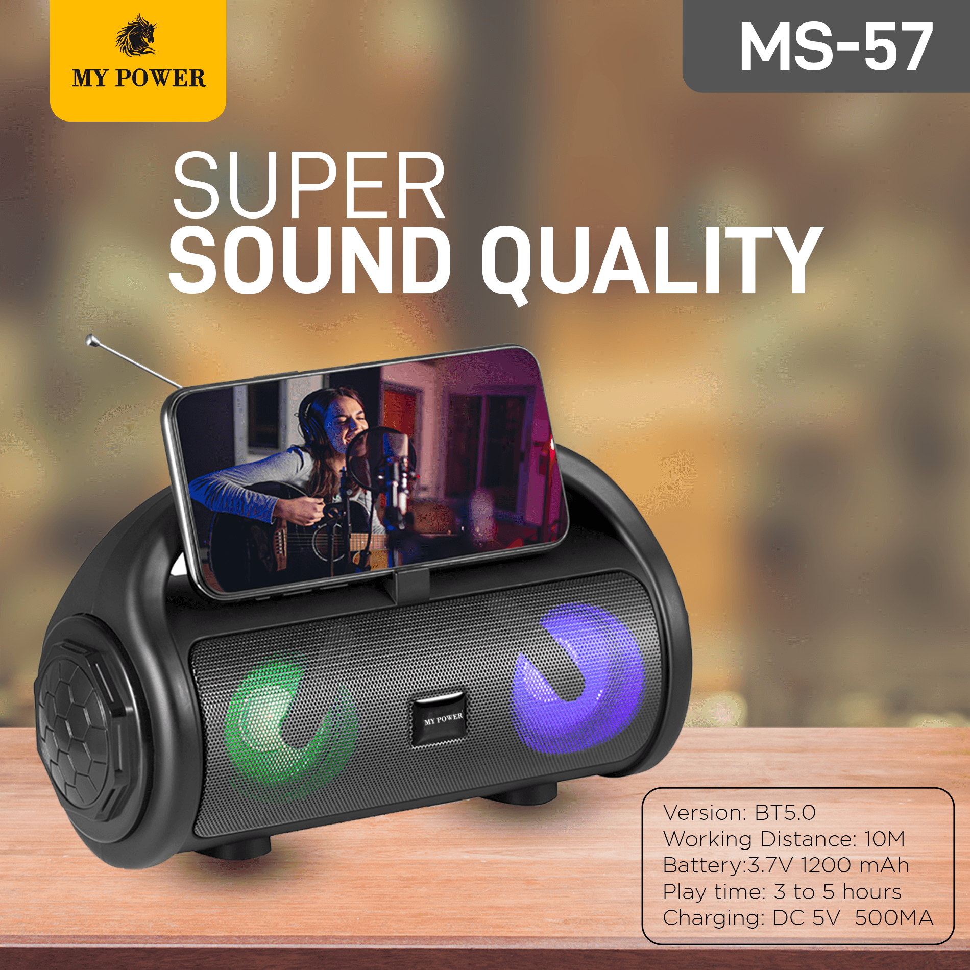 My Power Bluetooth Speaker MS-57, Portable speaker