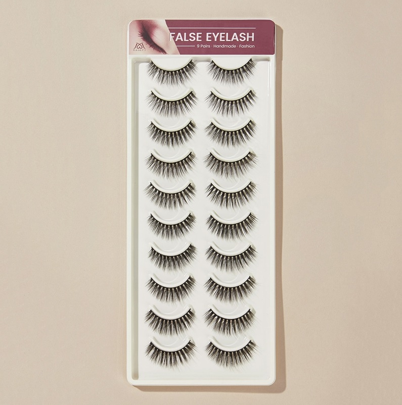 Maange 10 Pairs 3d Soft Mink Hair False Eyelashes Long Lasting Natural Lashes Mgy7088