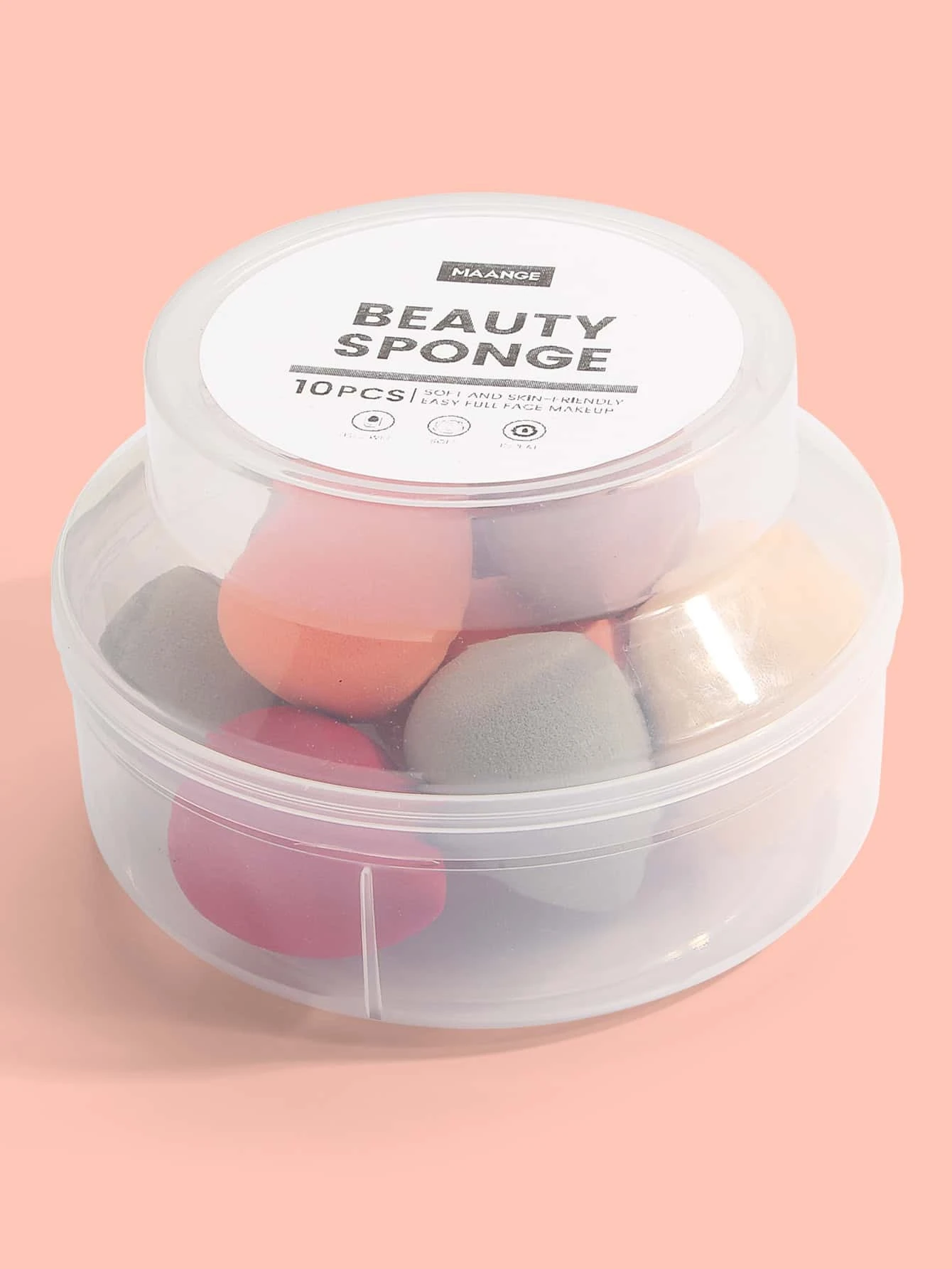 Maange 10pcs Soft Makeup Sponge Puff For Foundation With Case Mag51043