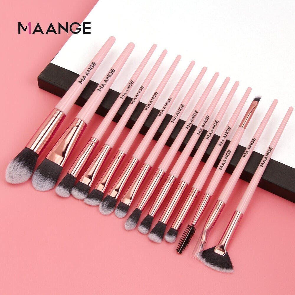 Maange 14 Pcs Make Up Brushes Set For Eyeshadow Powder Makeup Brush Tool