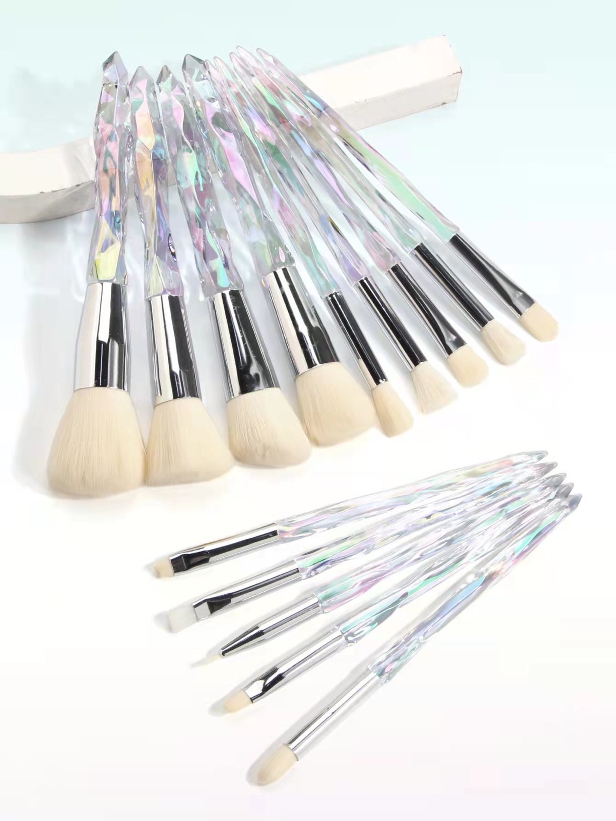 Maange 14pcs 3d Hot Diamond Kabuki Professional Makeup Brushes Tools Mag51055