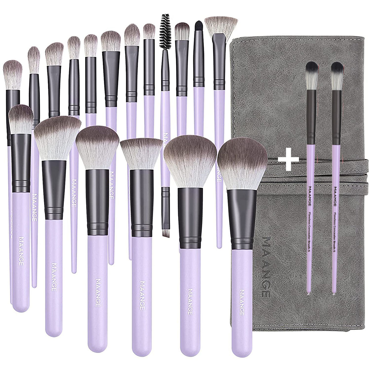 Maange 20pcs Professional Makeup Brush Set With Makeup Brush Bag Eye Shadow Loose Powder Blush Brush Mag5980z20