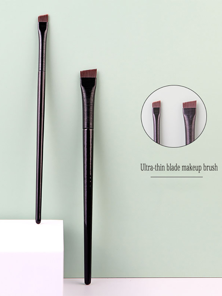 Maange 2pcs Brow Contour Brush Eyebrow Eyeliner Brush Portable Small Angled Eyebrow Liner Brush Mag51044