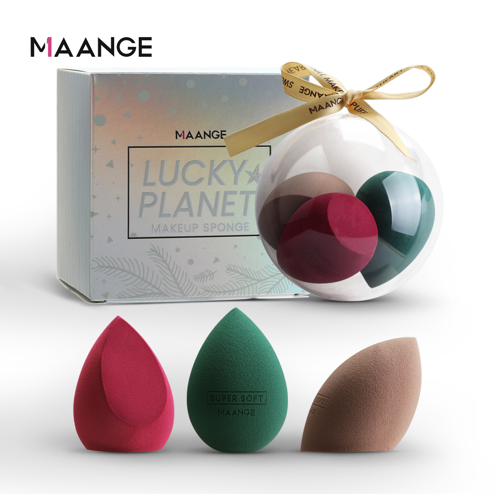 Maange 3 Pcs Makeup Foundation Sponge Christmas Gift Mag5914