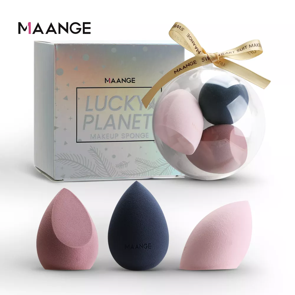 Maange 3 Pcs Makeup Foundation Sponge Christmas Gift Mag5914
