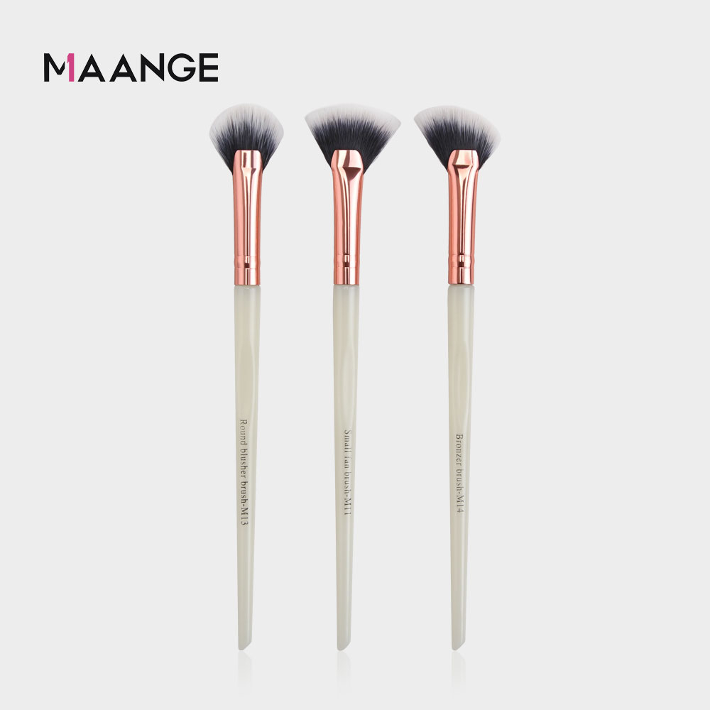 Maange 2pcs Brow Contour Brush Eyebrow Eyeliner Brush Portable Small Angled Eyebrow Liner Brush Mag51044
