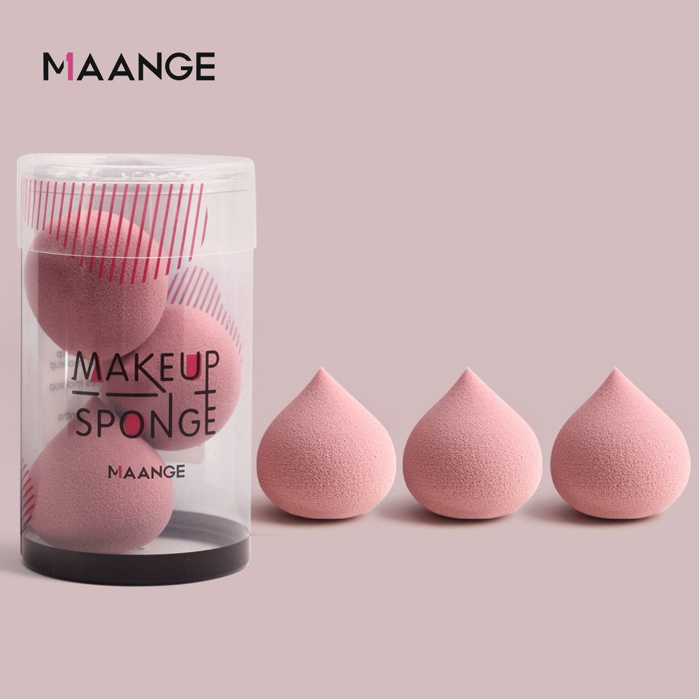 Maange 3pcs Makeup Sponge Mini Puff Set Dry And Wet Use Cosmetics Make Up Foundation Microfiber Sponge Beauty Powder Puff Mag5885