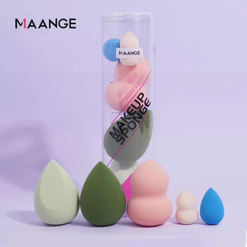 Maange 5pcs Makeup Puff Beauty Blender Sponge Mag51070-MultiColor
