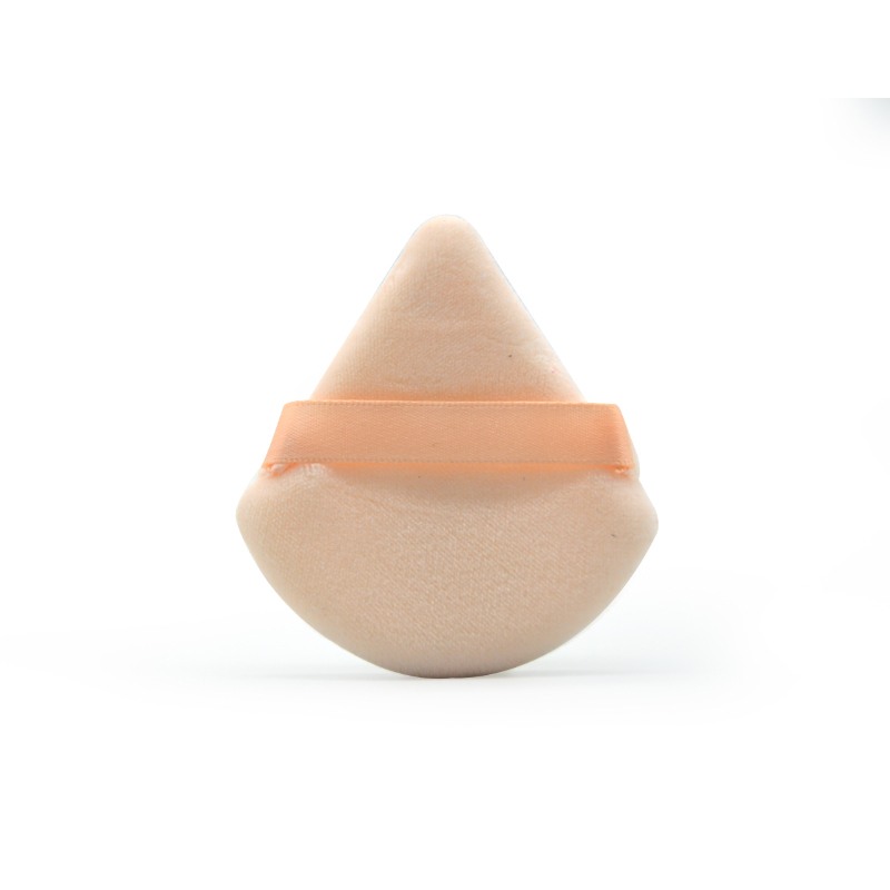 Maange 5pcs Reusable Soft Triangle Velvet Powder Puff Mini Face Makeup Washable Sponge Mag51028-Beige
