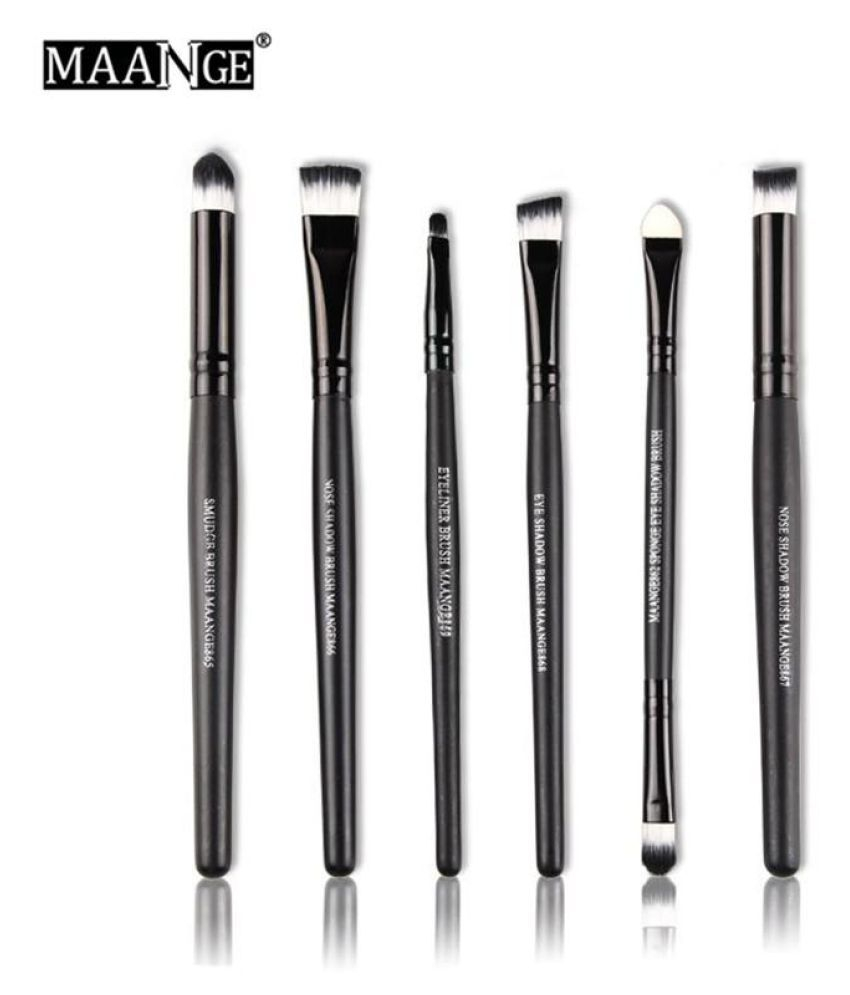 Maange 6pcs Makeup Brushes Set Eye Shadow Blending Eyeliner Eyelash Eyebrow Brushes Portable Beauty Make Up Brush Tools Mag5192hb
