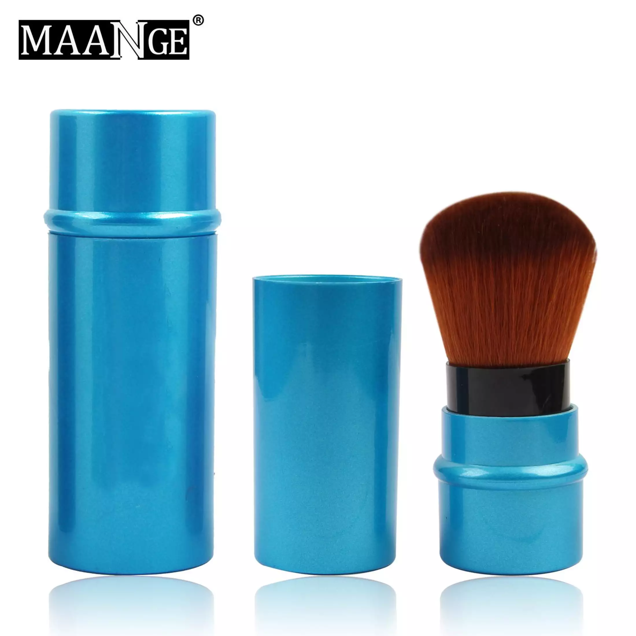 Maange 1pcs Retractable Soft Make Up Blush Powder Foundation Brush