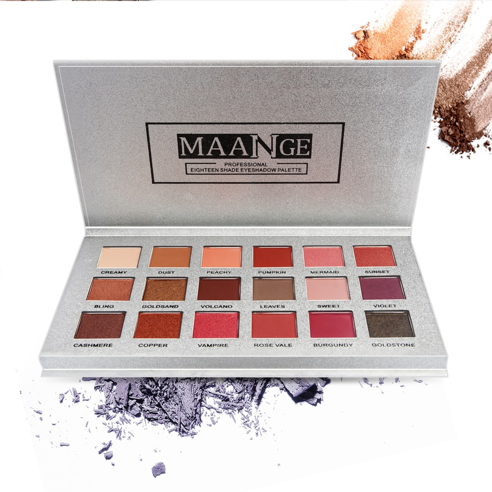 Maange 18 Colors Eyeshadow Palette Shimmer Matte
