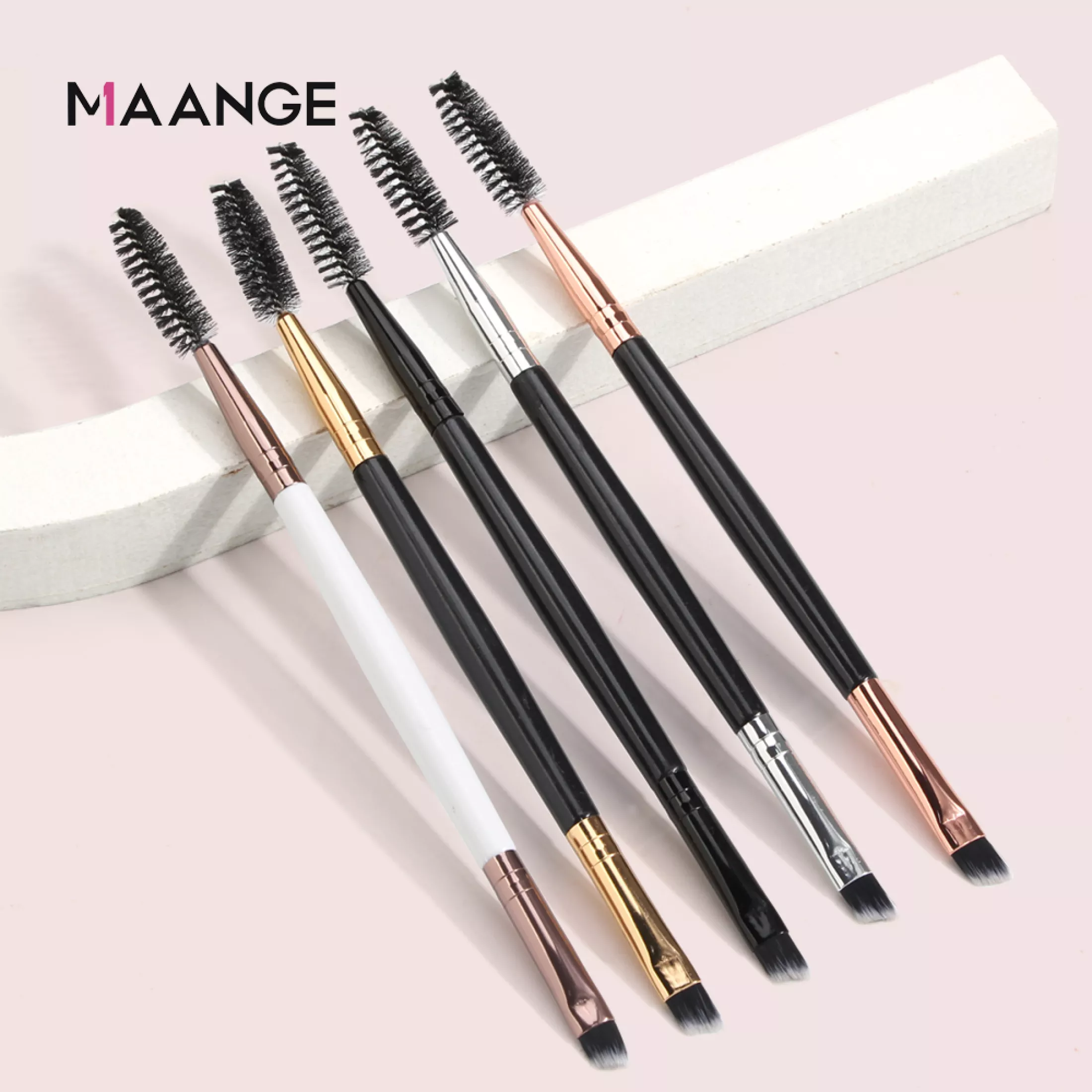 Maange 5pcs Double-ended Eyebrow Brush