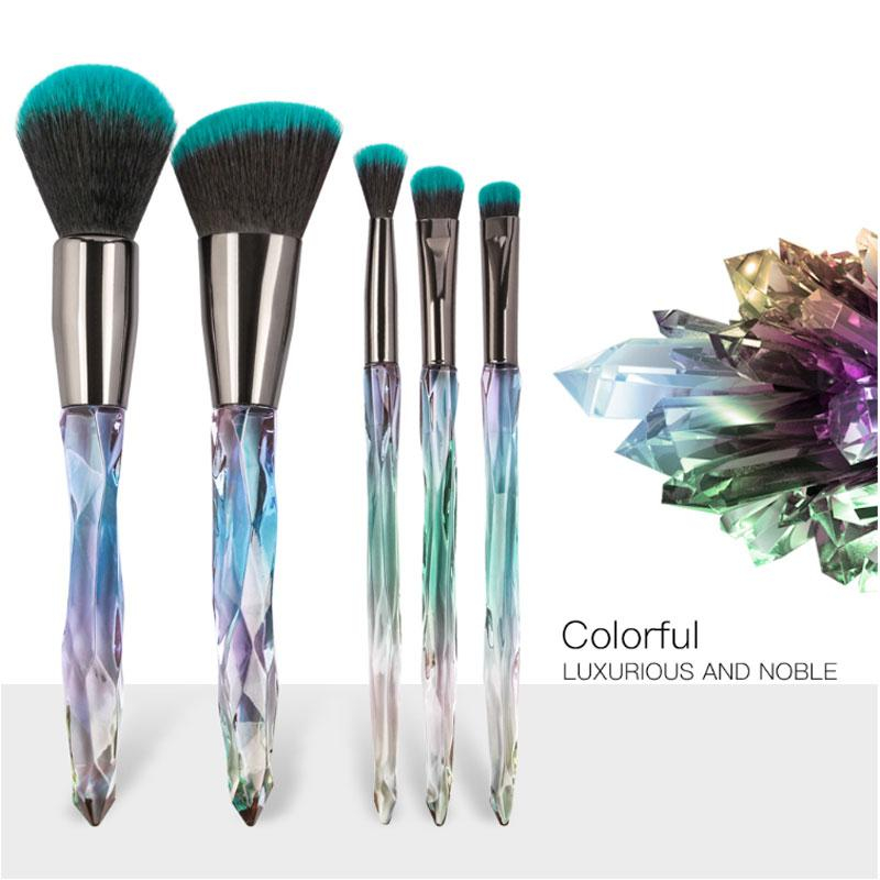 Maange 5pcs 3d Hot Diamond Kabuki Professional Makeup Brushes Tools Mag 5689-3