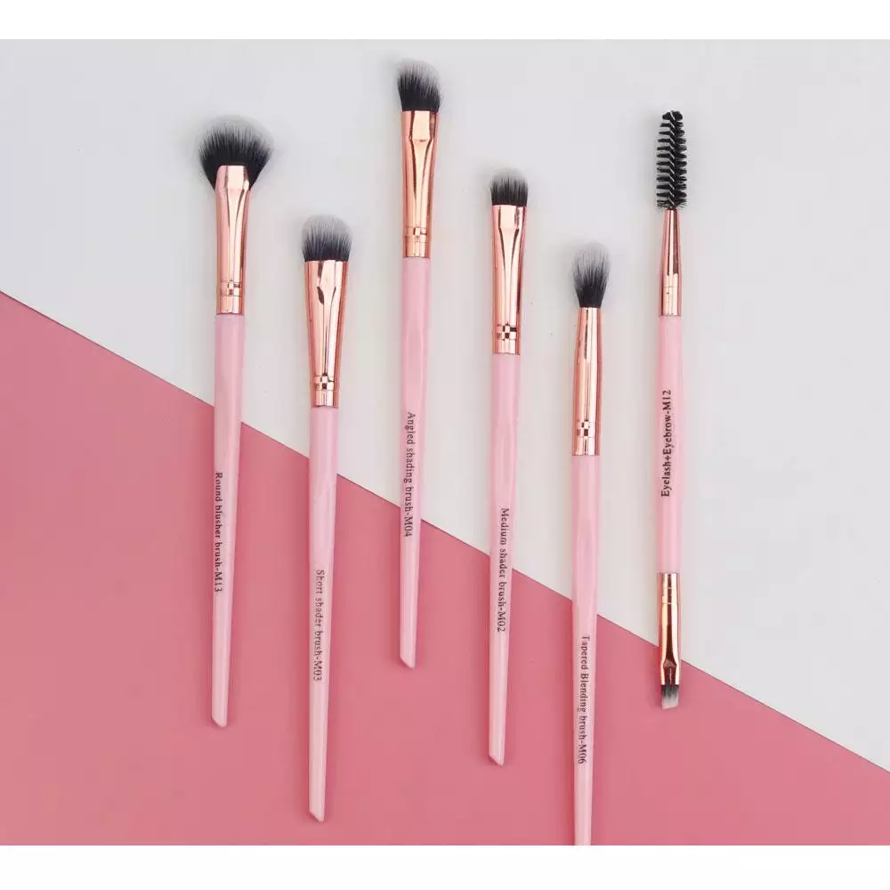 Maange 6pcs Eye Make Up Brush Set Eyeliner Eyebrows Eyelashes Eyeshadow Brushes