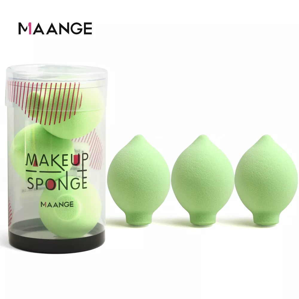 Maange 3pcs Makeup Sponge Mini Puff Set Dry And Wet Use Cosmetics Make Up Foundation Microfiber Sponge Beauty Powder Puff Mag5885