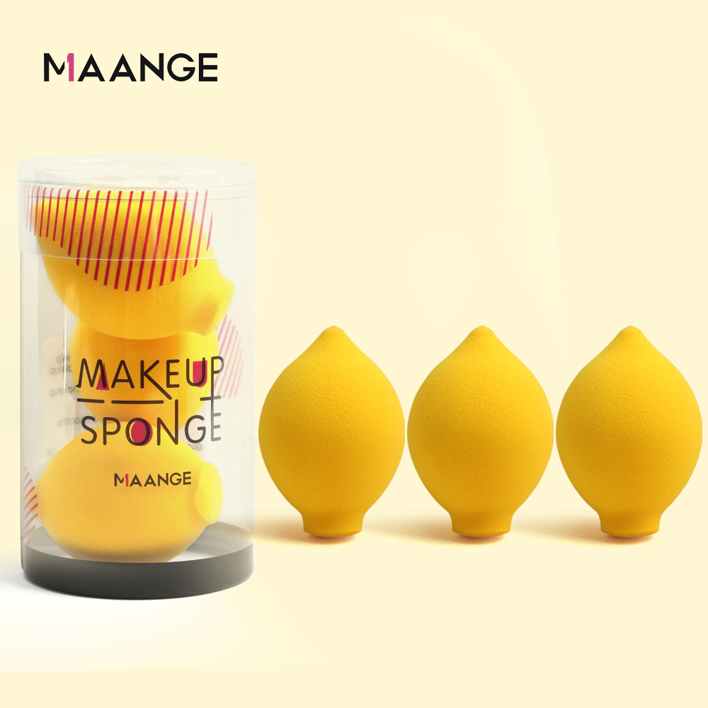 Maange 3pcs Makeup Sponge Mini Puff Set Dry And Wet Use Cosmetics Make Up Foundation Microfiber Sponge Beauty Powder Puff Mag5885