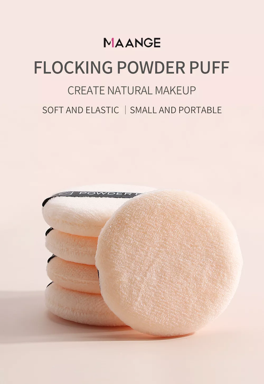 Maange Facial Beauty Sponge Powder Puff Pads Face Foundation Makeup Loose Powder Puff (1 Set)5.5cm Mag5899