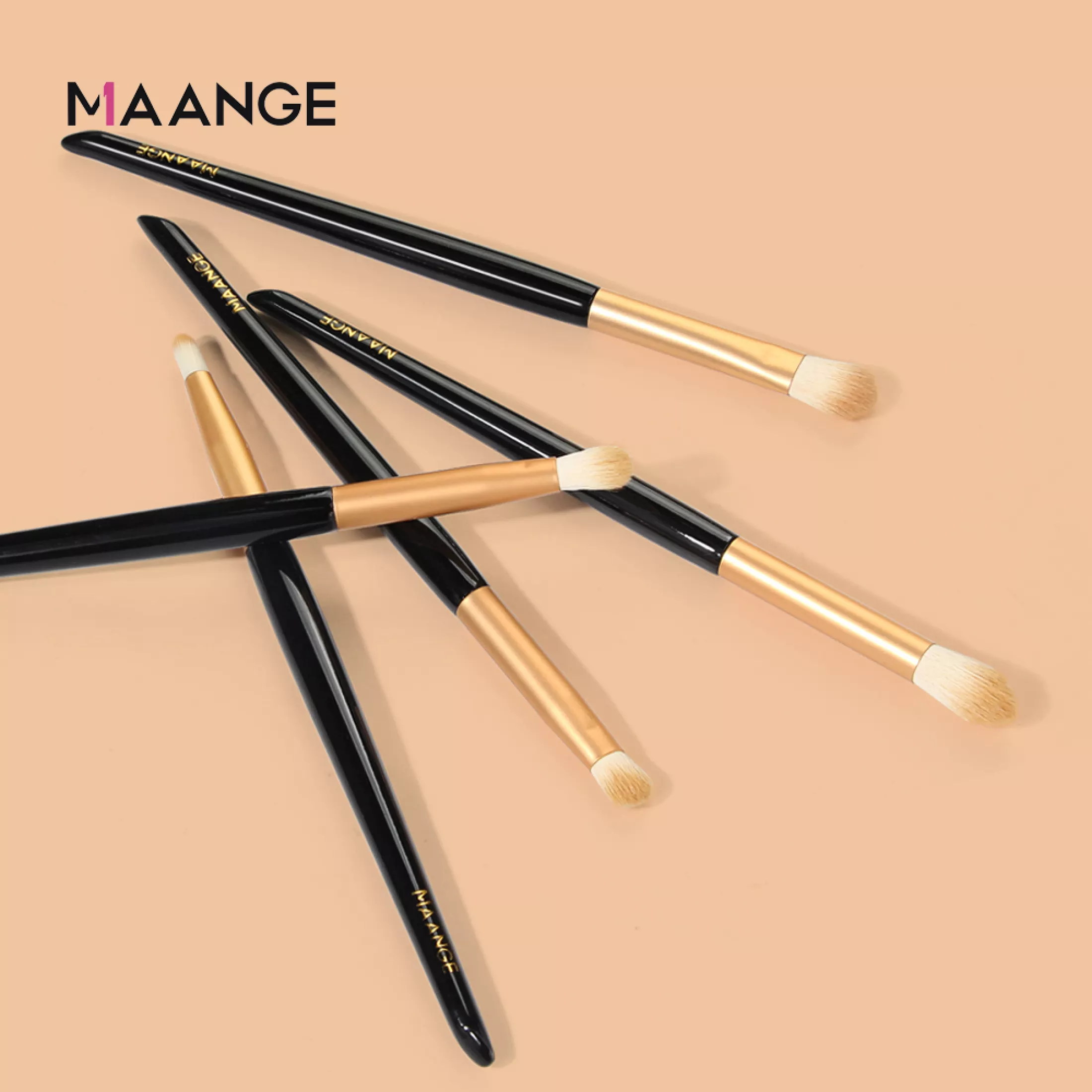 Maange Super Soft 5pcs Makeup Brush Wood Handle Set Powder Eyeshadow Concealer Lip Eye Make Up Brushes Mag 5920h