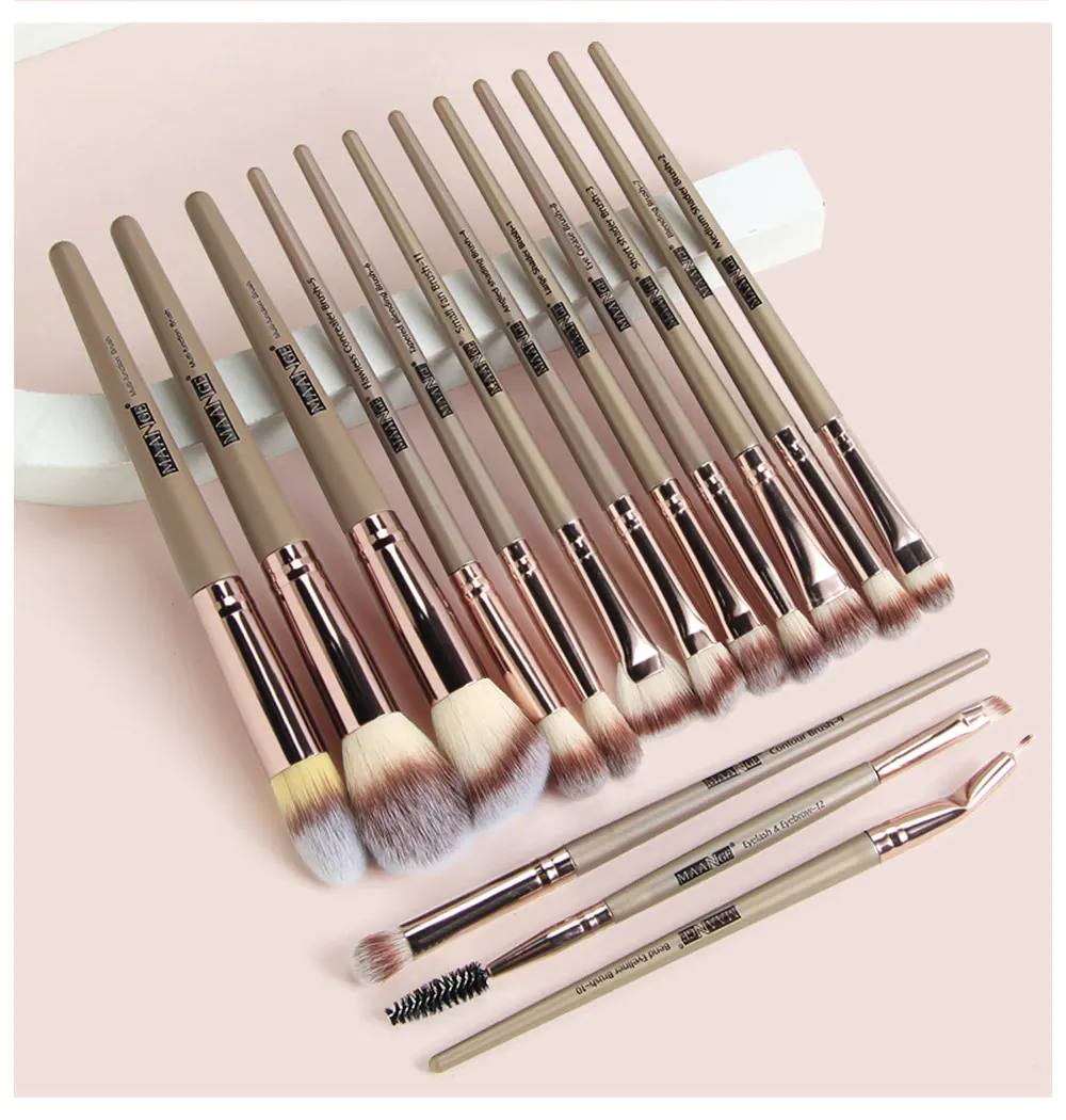 Maange 15pcs Makeup Brushes Tool Set Mag 5933jj