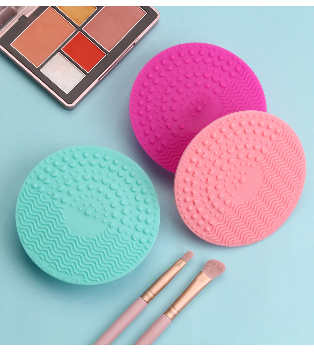 Maange Makeup Brush Cleaner Pad Silicone Scrubbing Board Wash Make Up Cosmetic Foundation Eyeshadow Blush Brush Gel Clean Tool