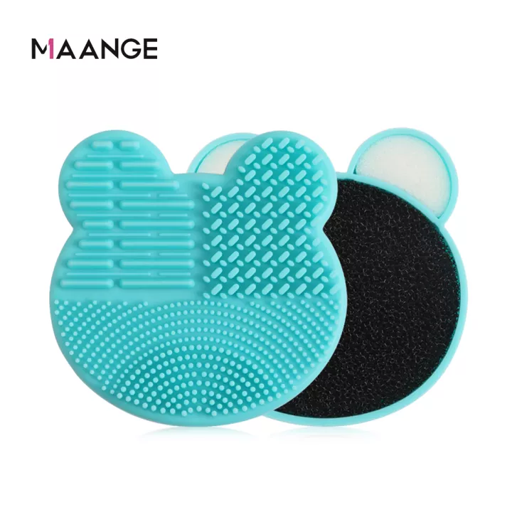 Maange Makeup Brush Cleaning Tool Sponge Eye Shadow Brush Cleaning Box Cleaning Pad Mag5967