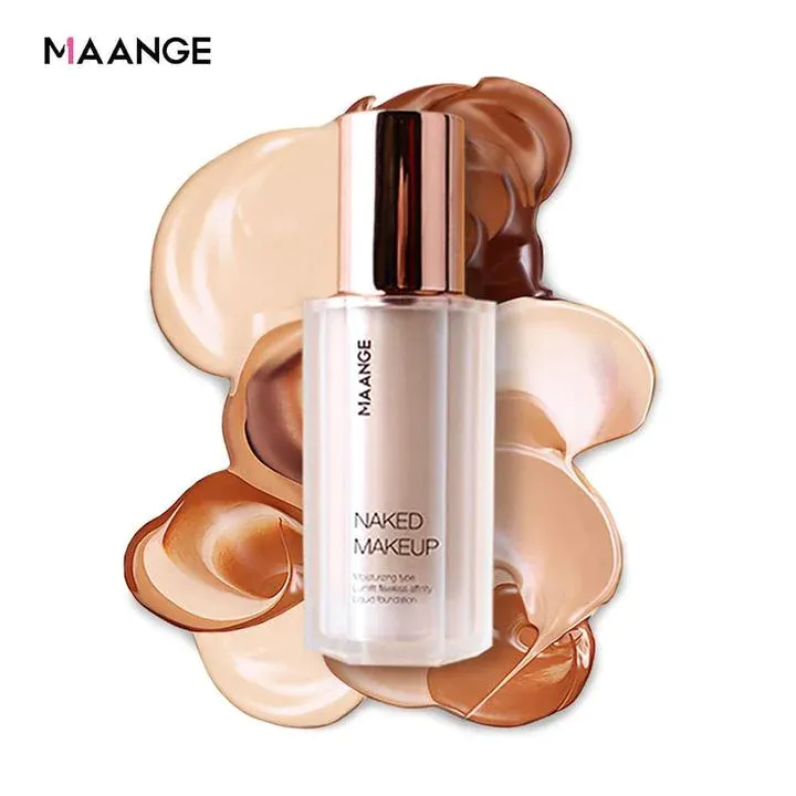 Maange Liquid Foundation Gold Gift Box With Beauty Blender