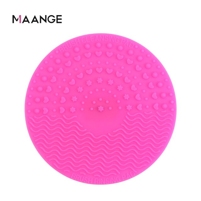 Maange Makeup Brush Cleaner Pad Silicone Scrubbing Board Wash Make Up Cosmetic Foundation Eyeshadow Blush Brush Gel Clean Tool