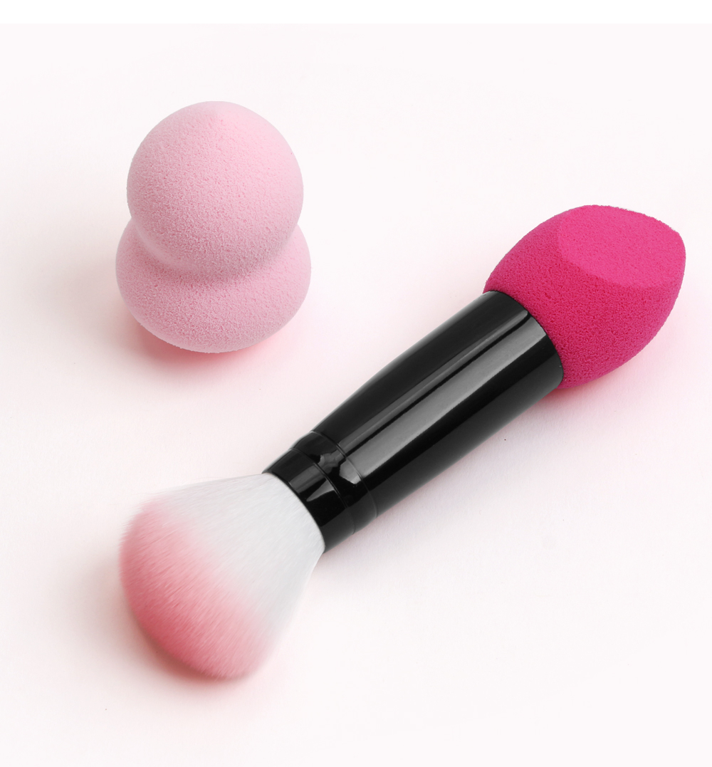 Maange New Make Up Blender Foundation Puff 2 In 1 Sponges With Brush