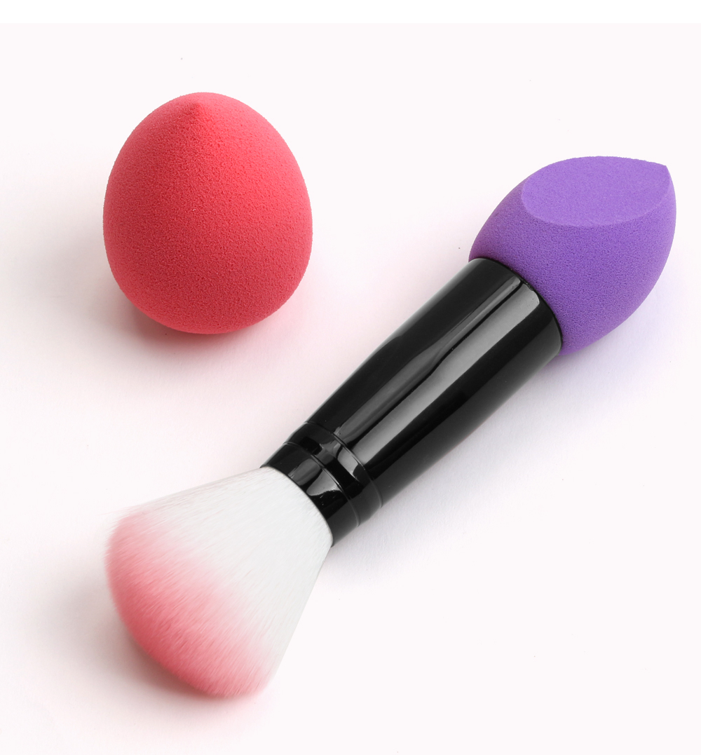 Maange New Make Up Blender Foundation Puff 2 In 1 Sponges With Brush