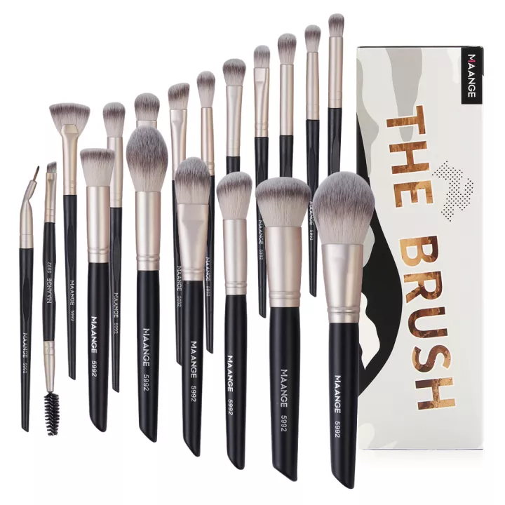 Maange Professional 18pcs Makeup Brushes Set Powder Foundation Eye Shadow Blush Blending Makeup Artist Tools Beauty Brushes Mag 5992hj