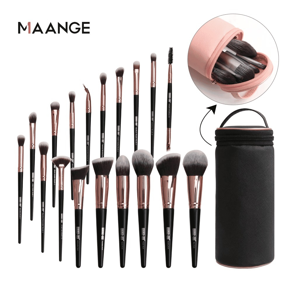 MAANGE 18Pcs Professional Makeup Brushes Set With Case Mag 5810H