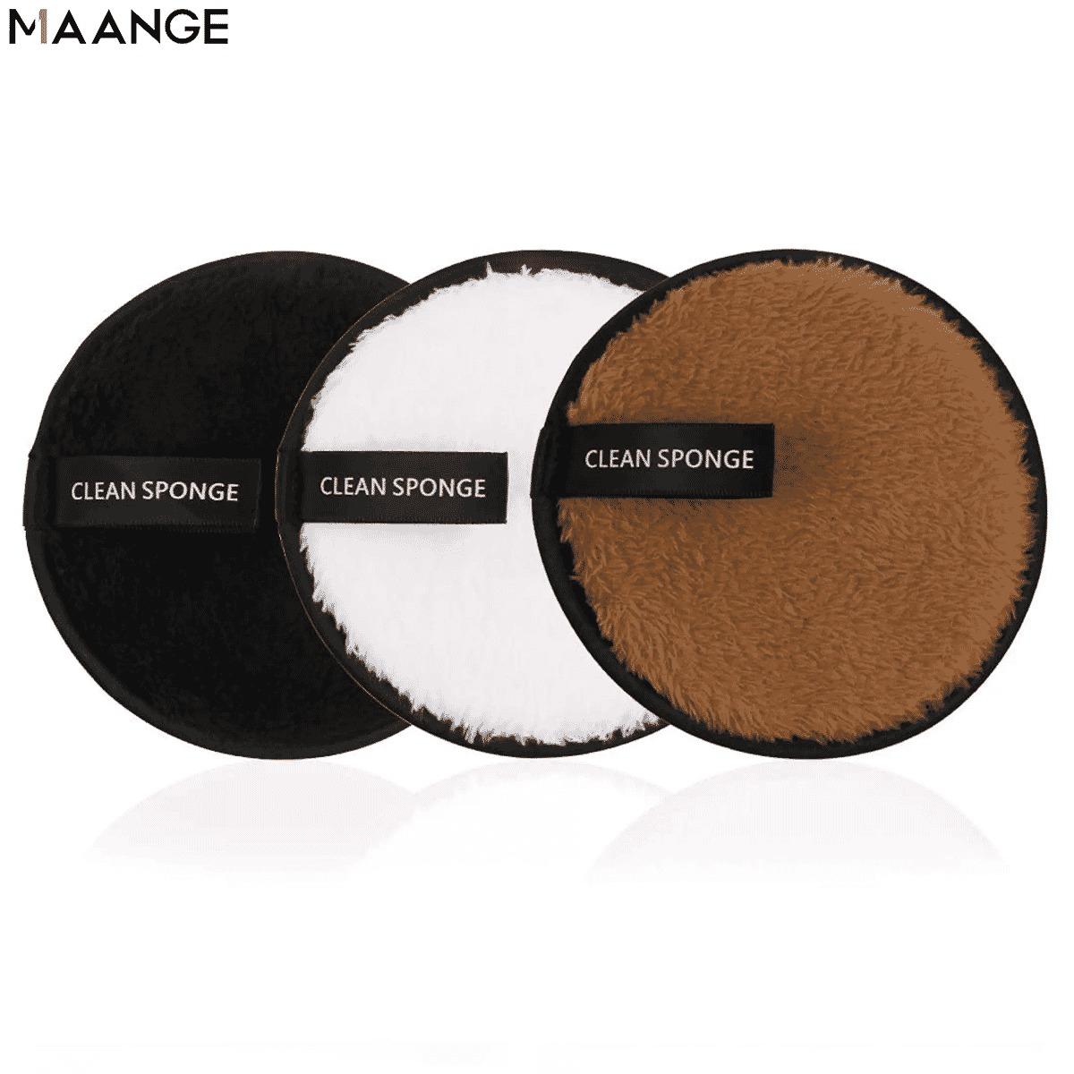 MAANGE 3pcs Make Up Remover Microfiber Pad Makeup Puff Reusable Double-Side Face Cleansing Towel