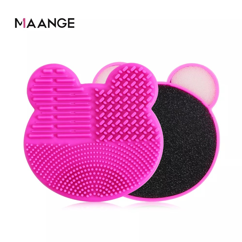 MAANGE Makeup Brush Cleaning Tool Sponge Eye Shadow Brush Cleaning Box Cleaning Pad MAG5967