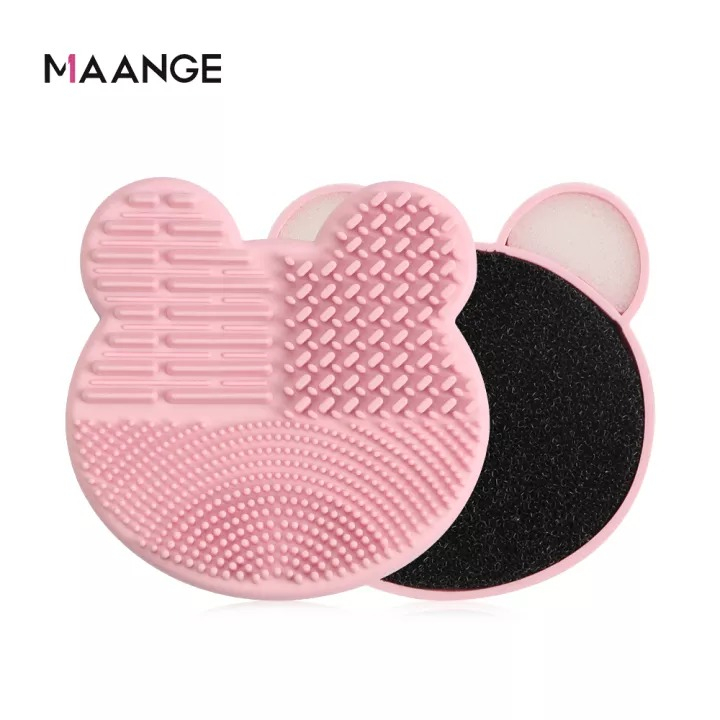 Maange Makeup Brush Cleaning Tool Sponge Eye Shadow Brush Cleaning Box Cleaning Pad Mag5967