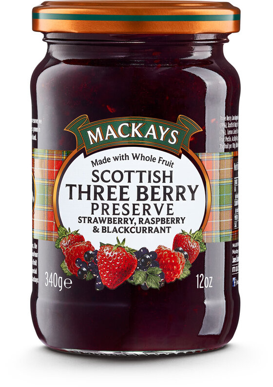 Mackays Scottish Three Berry Preserve 340G