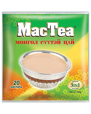 Mactea Mongolia Salt 3In1 Instant Tea 20 Sachets