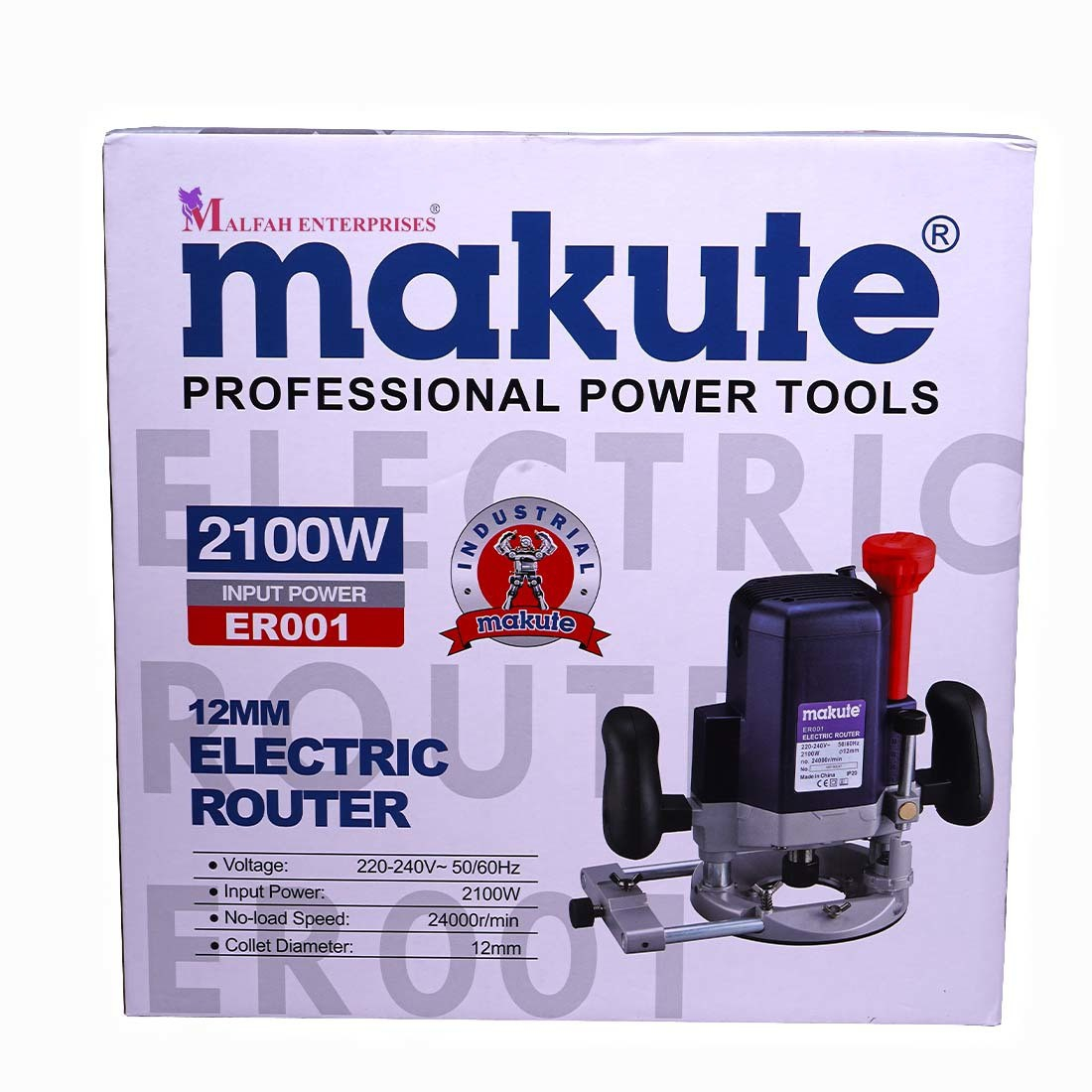 Makute ER001 2100W 12mm Blue Metal & Plastic Electric Router Machine