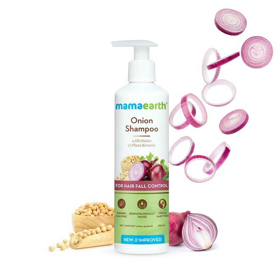 Mama Earth Onion Shampoo With Onion Oil & Plant Keratin 250 ML