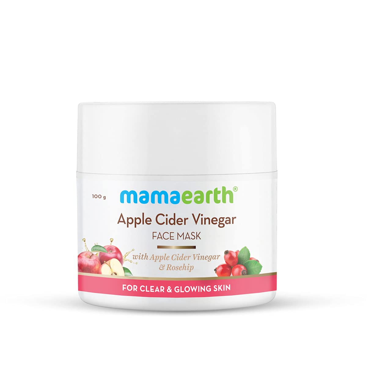 Mamaearth Apple Cider Vinegar Face Mask For Glowing Skin & Clear Skin With Apple Cider Vinegar & Rosehip for Clear and Glowing Skin – 100 g