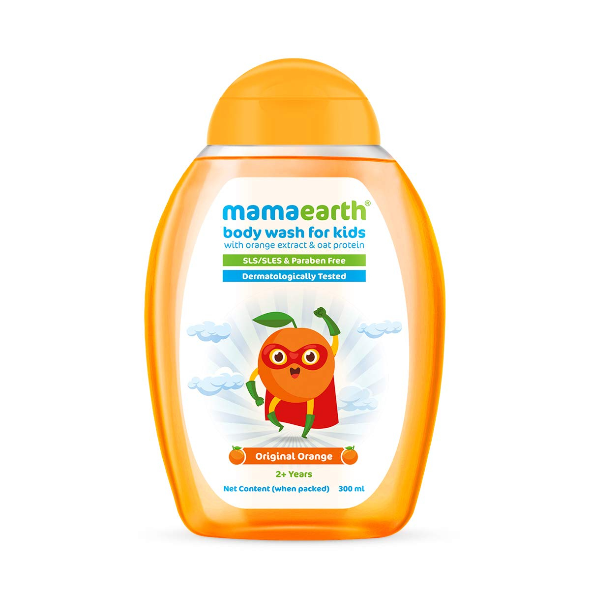 Mamaearth Original Orange Body Wash for Kids with Orange & Oat Protein 300 ml